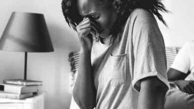 Picture Of A Woman Feeling Regretful Of Her Action