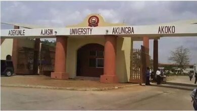 Ondo Police at Adekunle Ajasin University crime scene, investigating the murder of students Andrel Okah and John Abba, July 2025.