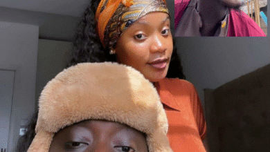 Emmanuella and Carter Efe in a July 2025 livestream, addressing critics of his bold comedy skits in Nigeria.