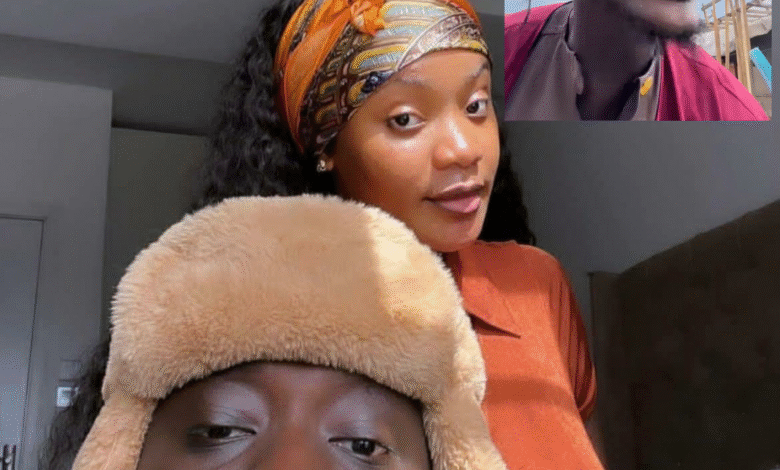 Emmanuella and Carter Efe in a July 2025 livestream, addressing critics of his bold comedy skits in Nigeria.
