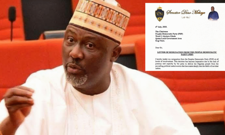 Former Senator Dino Melaye resigns from the Peoples Democratic Party