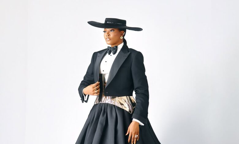 Kiekie’s Tuxedo-Meets-Ball-Gown Look Redefines Black-Tie Fashion at Trendupp Awards