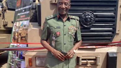 Maj. Gen. Victor Ezugwu in Abuja, discussing Ezugwu MRAP and his Rambo nickname