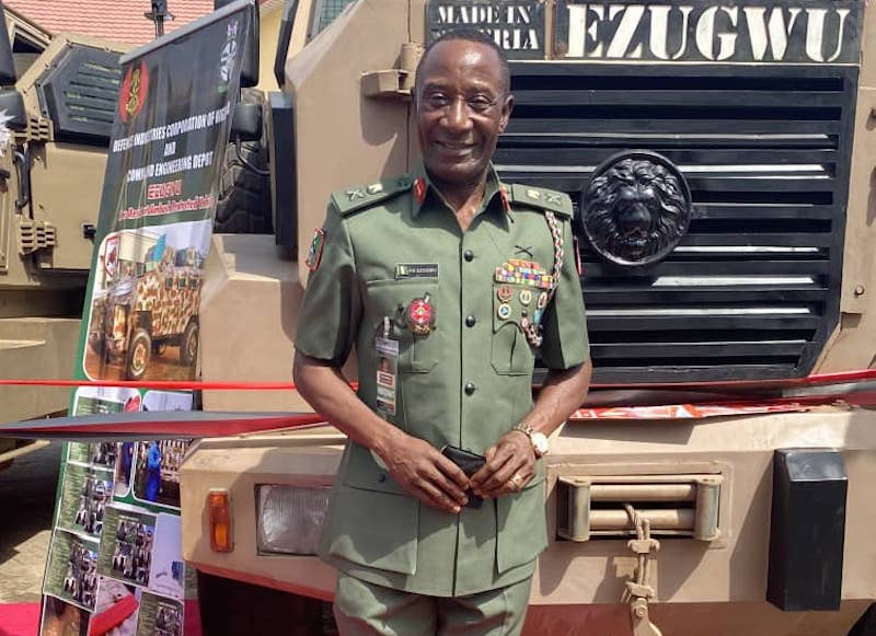 Maj. Gen. Victor Ezugwu in Abuja, discussing Ezugwu MRAP and his Rambo nickname