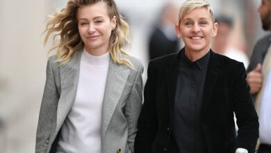 Ellen DeGeneres speaks at Everyman Theatre, Cheltenham, on moving to the UK after Trump’s 2024 win, July 20, 2025