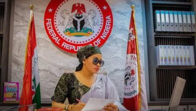 Senator Yemi Adaramodu addresses media on Natasha Akpoti-Uduaghan’s illegal return attempt to Senate, Abuja, July 21, 2025.
