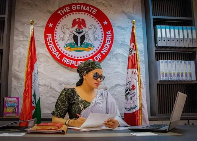 Senator Yemi Adaramodu addresses media on Natasha Akpoti-Uduaghan’s illegal return attempt to Senate, Abuja, July 21, 2025.