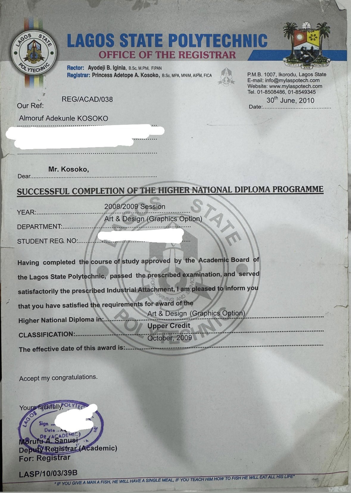 Adekunle Gold’s HND certificate surfaces online after fan questions academic record.