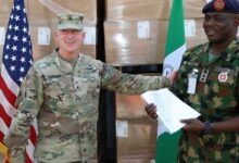 US soldiers and Nigerian troops during a joint military engagement.